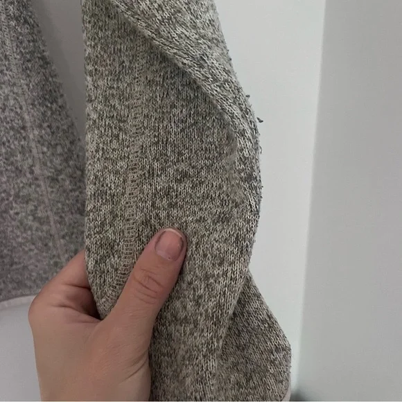 Patagonia Gray Quarter-Zip Fleece Pullover Cozy Cabincore Fall Winter Sweater - Picture 3 of 9